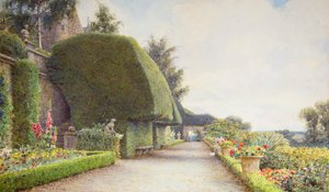 Terrassen, Drummond Castle, Perthshire av Ernest Arthur Rowe