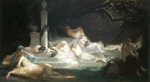 Nymfer ved graven til Adonis av Ernest Augustin Gendron