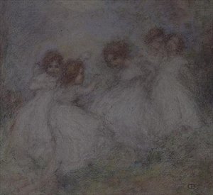 Fem små jenter av Ernest Charles de Belle