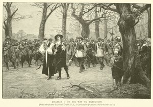 Charles I på vei til henrettelse
