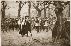Charles I på vei til henrettelse, illustrasjon fra 