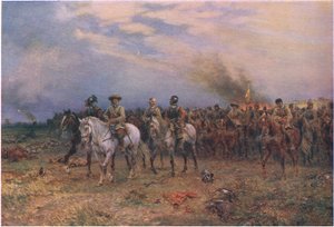 Cromwell at Marston Moor, fra Cassells History of the British People utgitt av Waverley Book Company Limited, ca. 1940 av Ernest Crofts