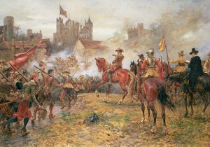 Cromwell ved Storming of Basing House av Ernest Crofts