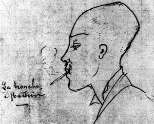 Ansiktet har noe, portrett av Arthur Rimbaud av Ernest Delahaye fra 1875.