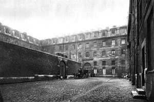 Gårdsplassen til Saint Lazare kvinnefengsel, Paris, 1931.