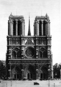 Forfra av Notre-Dame, Paris, 1931.