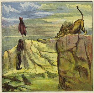 Ashanti-løvejakt av Ernest Henry Griset