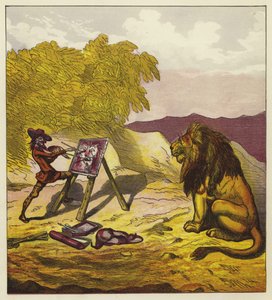 John Bold maler løven av Ernest Henry Griset