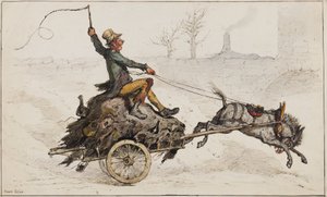 Off Home (blekk og wc på papir) av Ernest Henry Griset