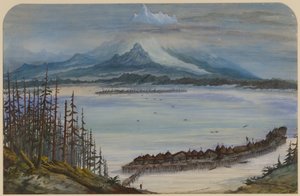 Forhistorisk landskap, 1871 av Ernest Henry Griset