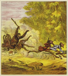 The Brothers Bold forfulgt av sinte gorillaer av Ernest Henry Griset