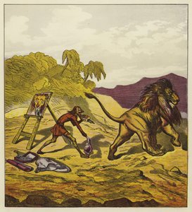 Løven forlater John Bold av Ernest Henry Griset