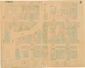 Kart over byen Philadelphia, bind 1, plate 2, 1860 (håndfarget gravering)