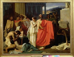 Ødipus og Antigone ble eksilert til Theben, 1843