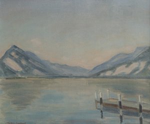 Thunsjøen (olje på lerret) av Ernest Hiram Brülhart