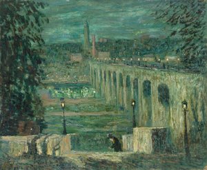 High Bridge at Night, New York City, ca. 19101920. av Ernest Lawson