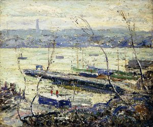 På Hudson av Ernest Lawson