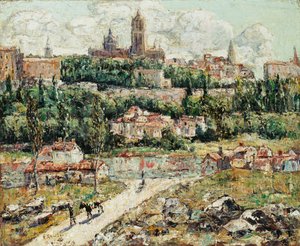 Segovia, Spania, ca. 1916 (olje på lerret) av Ernest Lawson