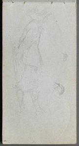 Skissebok, side 05: Figurstudie. av Ernest Meissonier