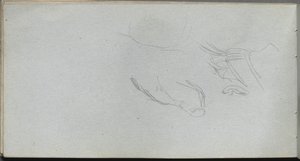 Skissebok, side 72: Figurstudie. av Jean Louis Ernest Meissonier