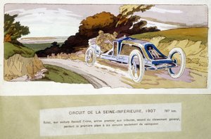 Circuit de la Seine-Inèrieure, Szisz med bil Renault Frères, kom først på tribunen, nummer to i den generelle klassifiseringen, og mistet 1. plass kun seks minutter fra vinneren av Ernest Montaut