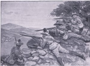Gi dem en sjanse, fra After Pretoria: The Guerilla War utgitt av Harmsworth Bros Limited, 1901 av Ernest Prater