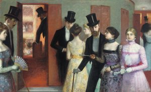 Soiree at the Opera, ca. 1900 (olje på lerret)