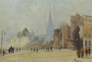 Broadgate Coventry etter raid, november 1940, 1940-44 av Ernest Townsend