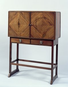 Skap, ca. 1902 (palisander med macassar ibenholt og satengfiner) (se også 283797)