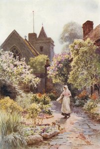 Cooling Church (farge litho) av Ernest William Haslehust