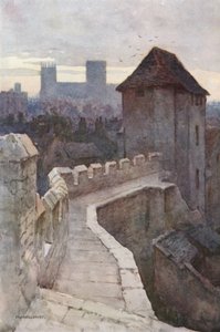 Fishergate-plakat fra veggene (litho-farge) av Ernest William Haslehust