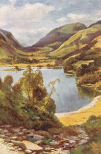 Grasmere fra Loughrigg (farge litho) av Ernest William Haslehust