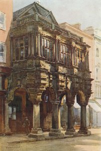 Guildhall Porch (farge litho) av Ernest William Haslehust