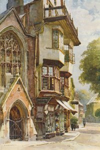 Mols kaffehus (farge litho) av Ernest William Haslehust