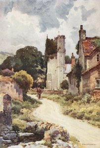 Portisham (farge litho) av Ernest William Haslehust