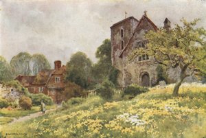 Sf. Nicolae, Harbledown (litografie color) norvegiană