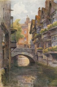 The Canterbury Weavers (farge litho) av Ernest William Haslehust