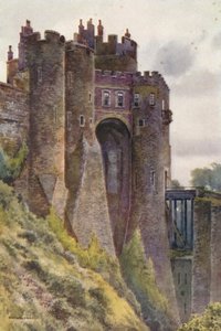 Konstabelens tårn, Dover Castle (farge litho) av Ernest William Haslehust