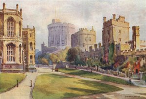 The Lower Ward, Windsor Castle (farge litho)