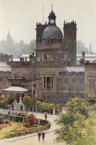 The Royal Baths, Harrogate (farge litho) av Ernest William Haslehust
