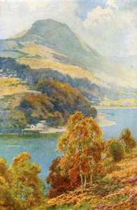 The Straits of Balmaha fra Inch Cailleach (farge litho) av Ernest William Haslehust