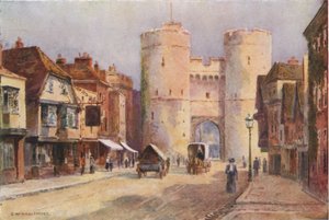Westgate (farge litho) av Ernest William Haslehust