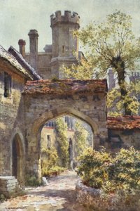 Winchester College: The Outer Gateway fra "Arcadia" (farge litho)