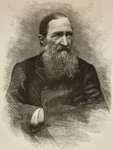 Poeten Jozef Ignacy Kraszewski (1812-1887) i Genève 19. mars, gravering av Ernesto Mancastroppa fra foto av Romarolo, fra L