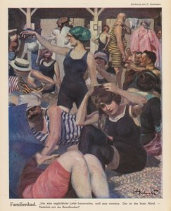 Strandscene (fargelitho)