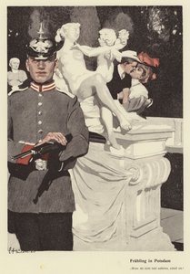Vår i Potsdam (farge litho)