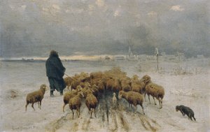 Tilbakevendende saueflokk av Ernst Adolph Meissner
