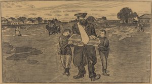 Barnebegravelse i Russland av Ernst Barlach