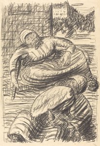 Street i Warszawa, utgitt 1915. av Ernst Barlach