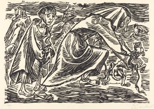Hundefangeren, 1919. av Ernst Barlach